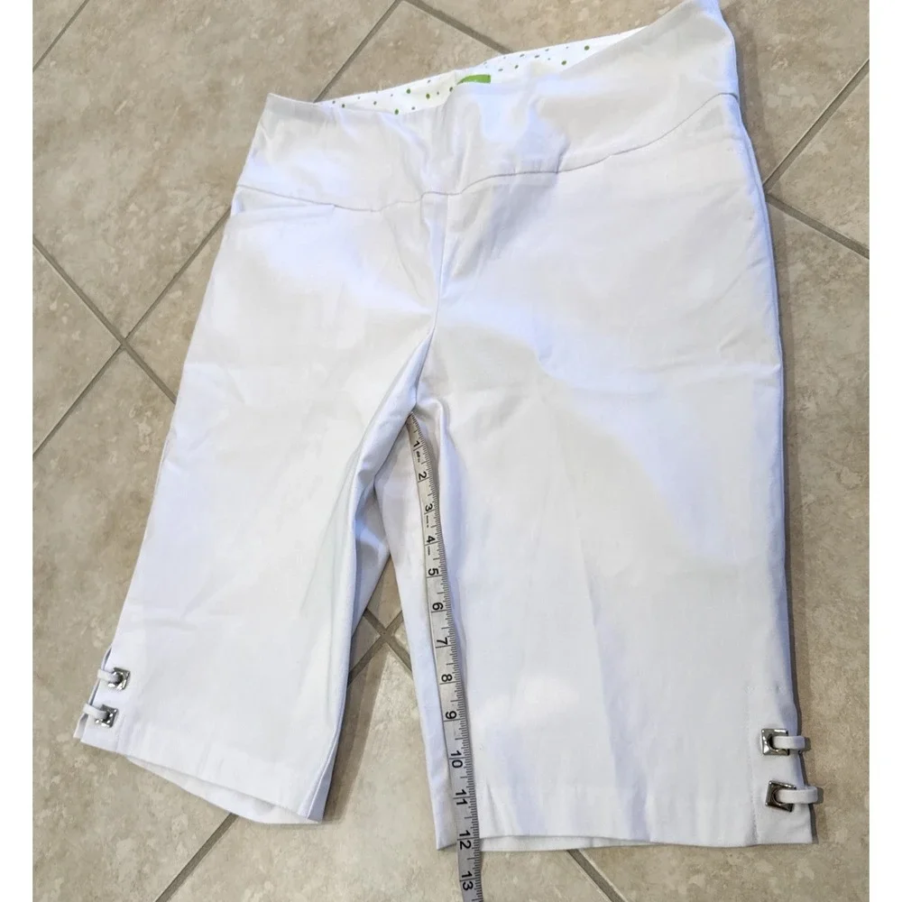 Swing Control  Size 16 White Bermuda Golf Shorts Pull-On Stretch 12" Inseam - Picture 5 of 9